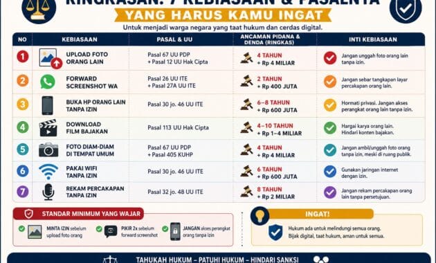 7 Kebiasaan Digital yang Dianggap Sepele, Tapi Bisa Bermasalah Secara Hukum